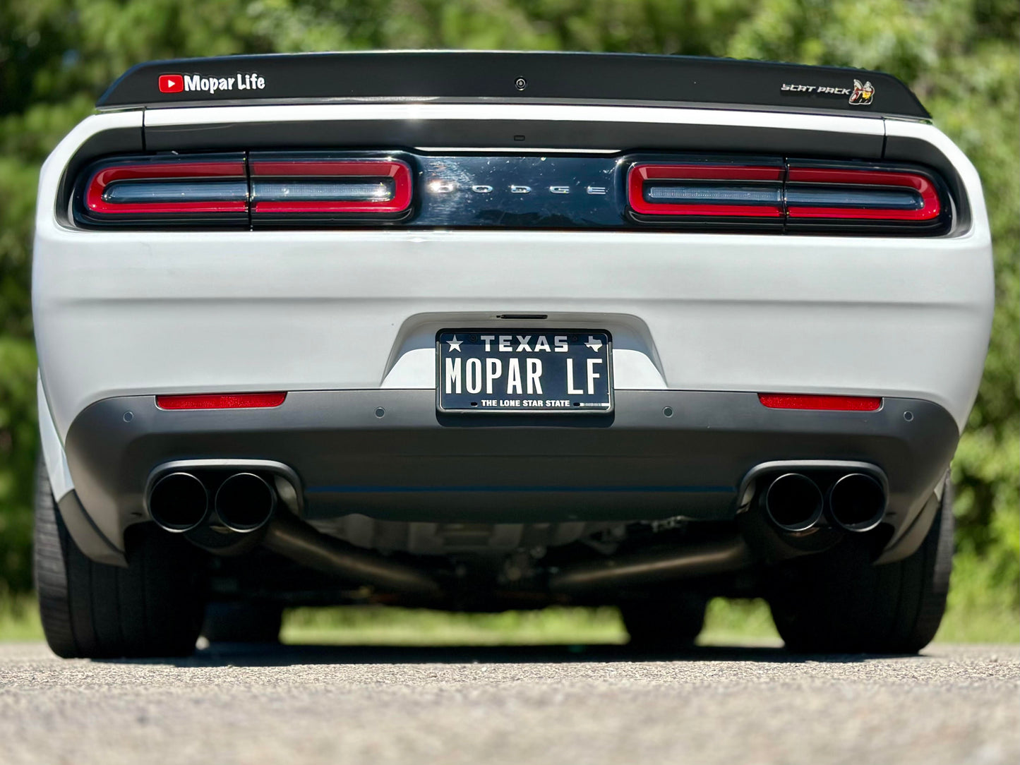 2015-2023 Dodge Challenger Matte Black Quad Exhaust Tips / Includes 2 Tips