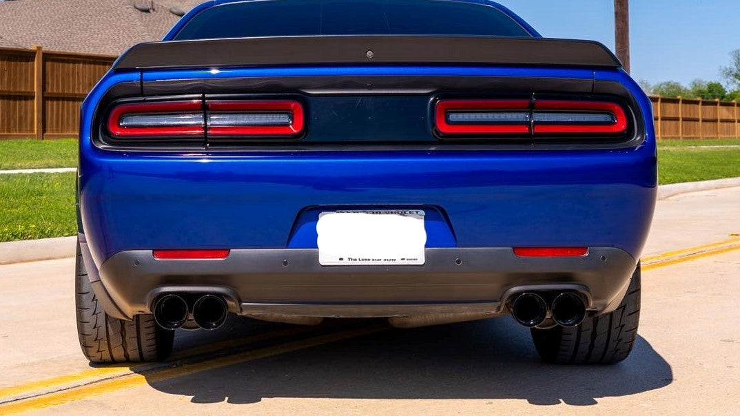 2015-2023 Dodge Challenger Black Quad Exhaust Tips / Includes 2 Tips