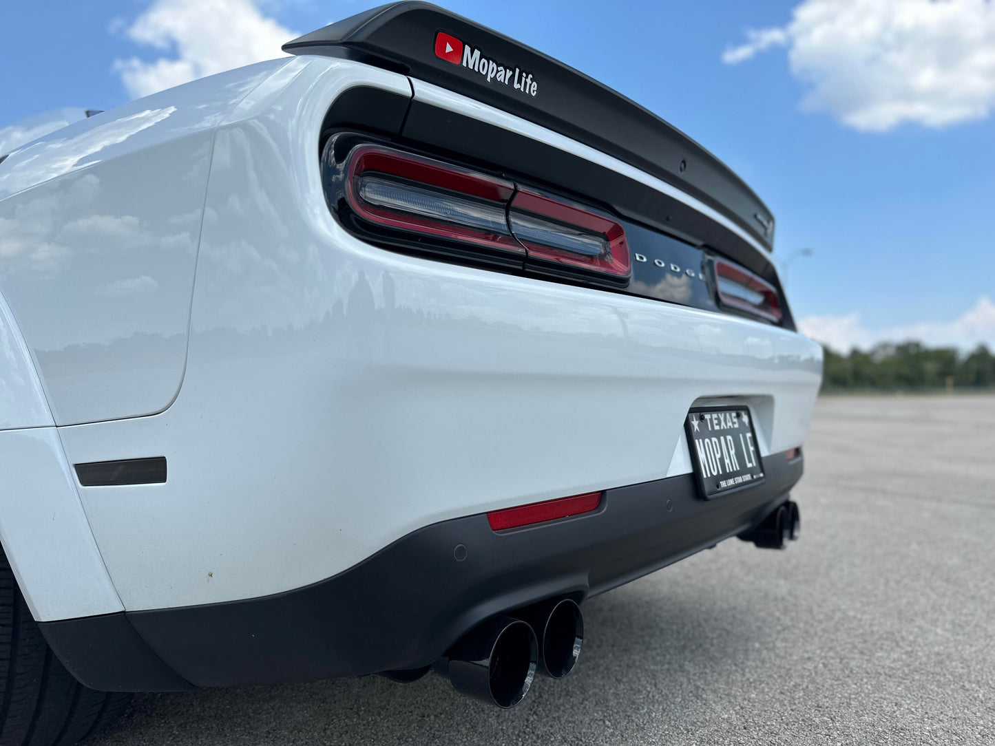 2015-2023 Dodge Challenger Black Quad Exhaust Tips / Includes 2 Tips