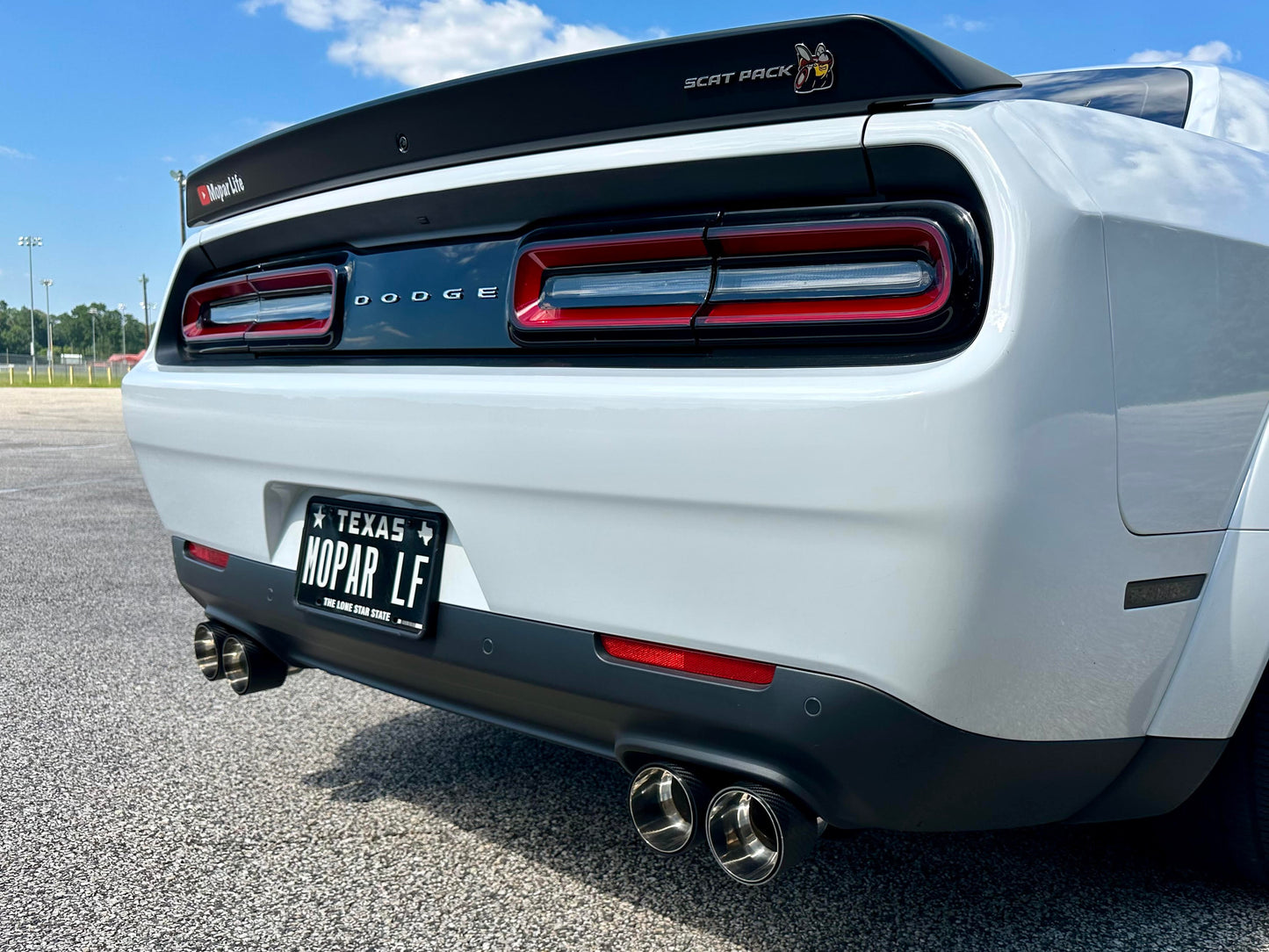 2015-2023 Dodge Challenger Carbon Fiber Quad Exhaust Tips / Includes 2 Tips